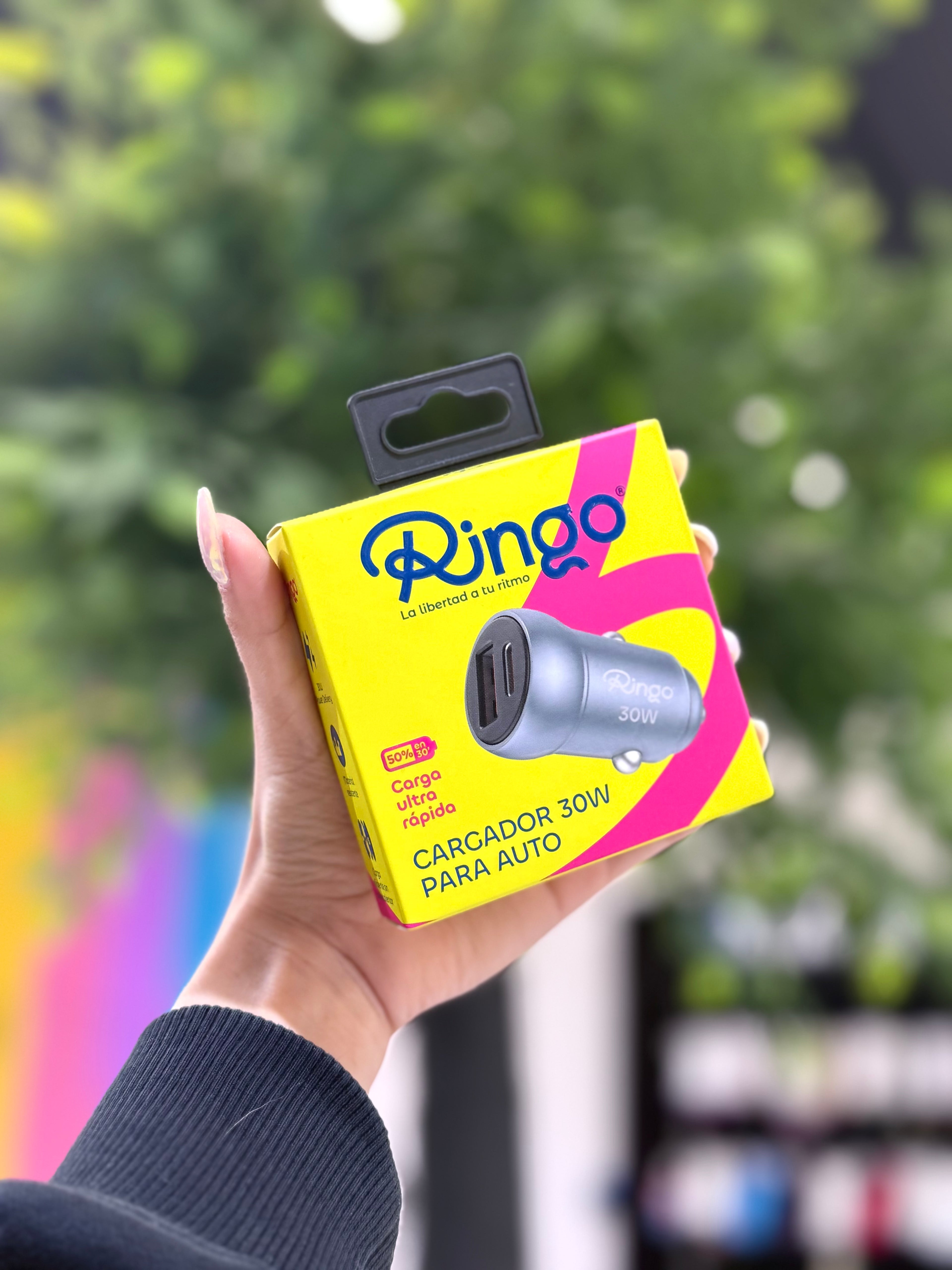 CARGADOR AUTO RINGO POWER 30W USB A/ USB C