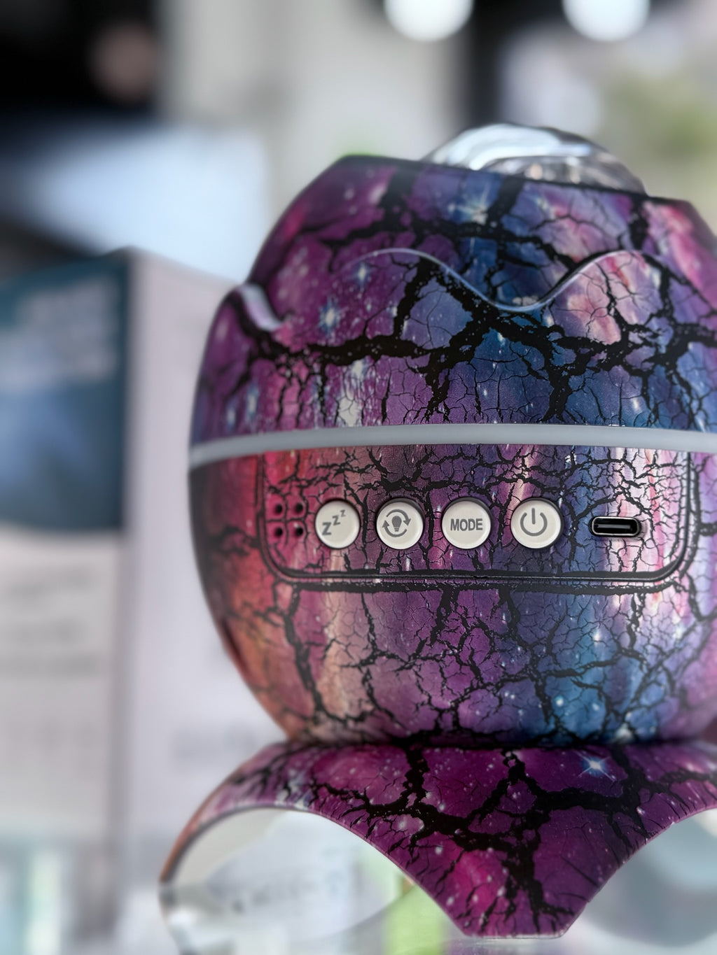 PROYECTOR GALAXIA PARLANTE HUEVO DINOSAURIO