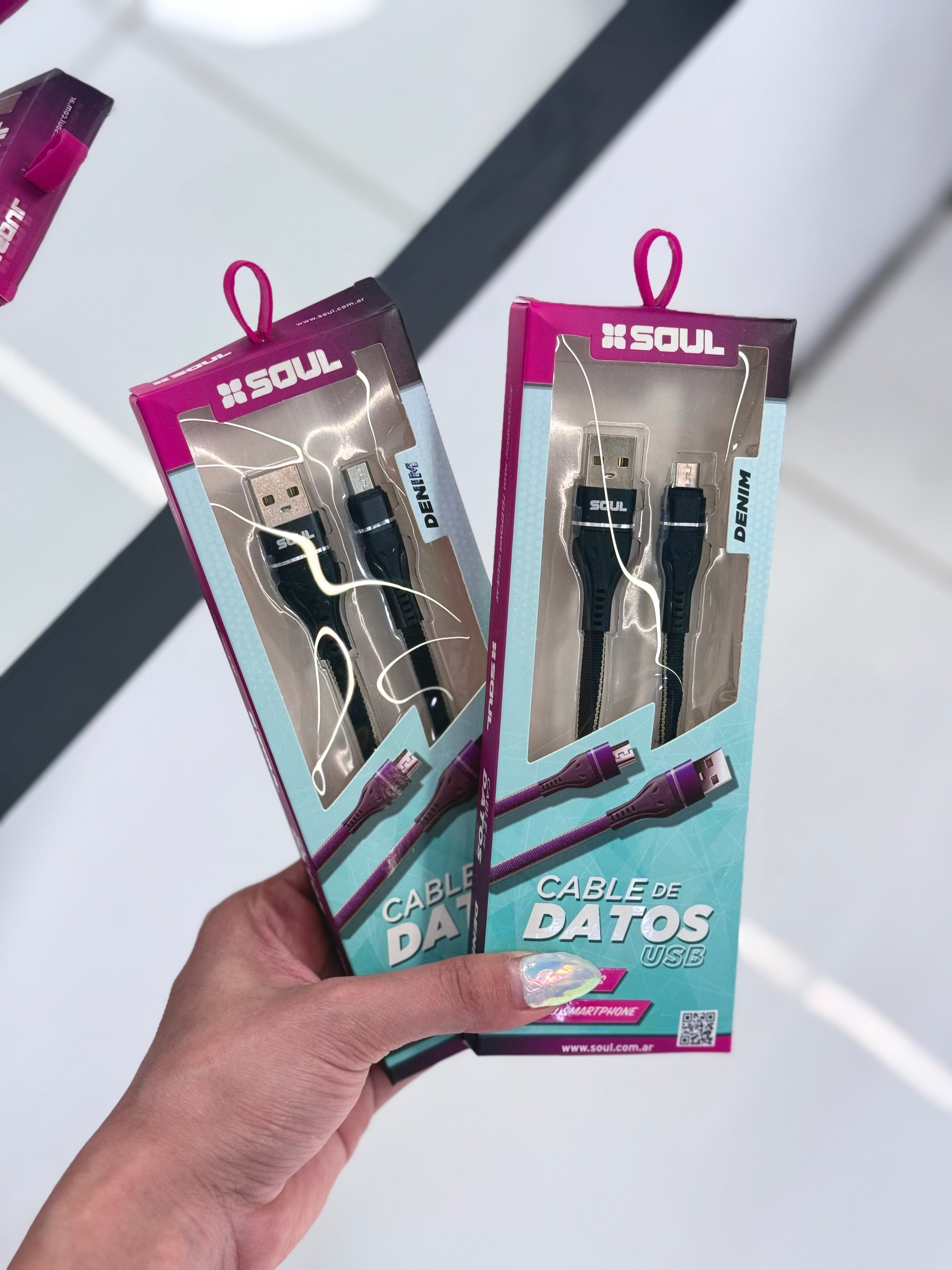 CABLE  SOUL DENIM MICRO USB NEGRO