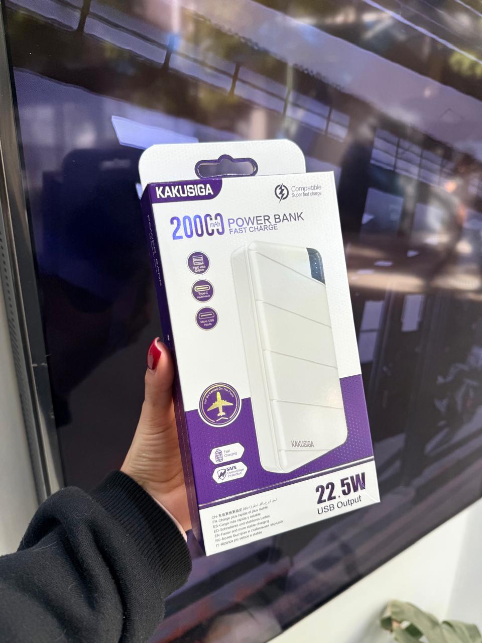 Power bank KAKUSIGA 20.000mAh 22.5W