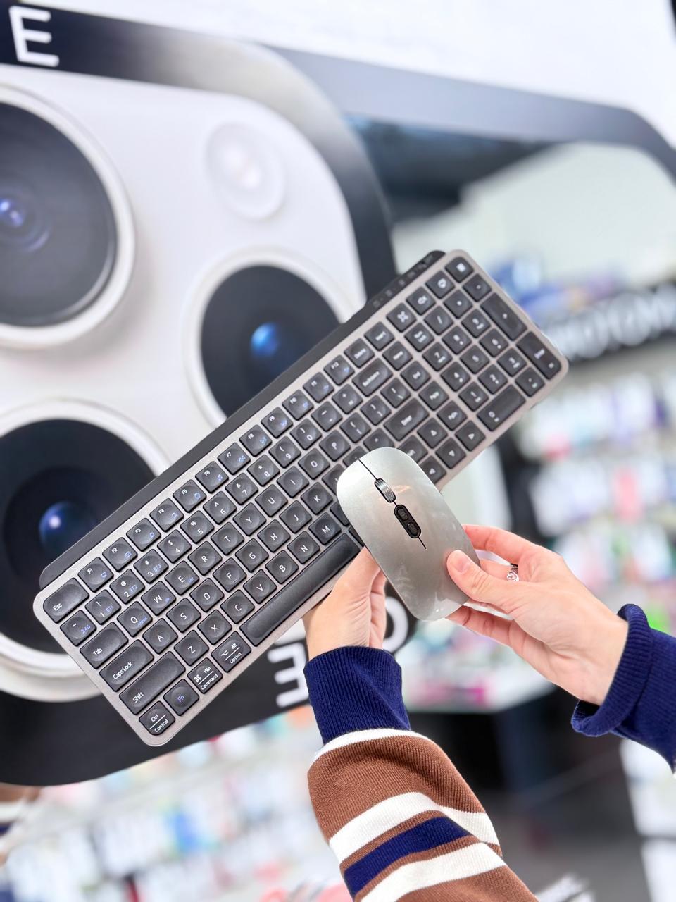 Combo MENGZU teclado + mouse aluminio