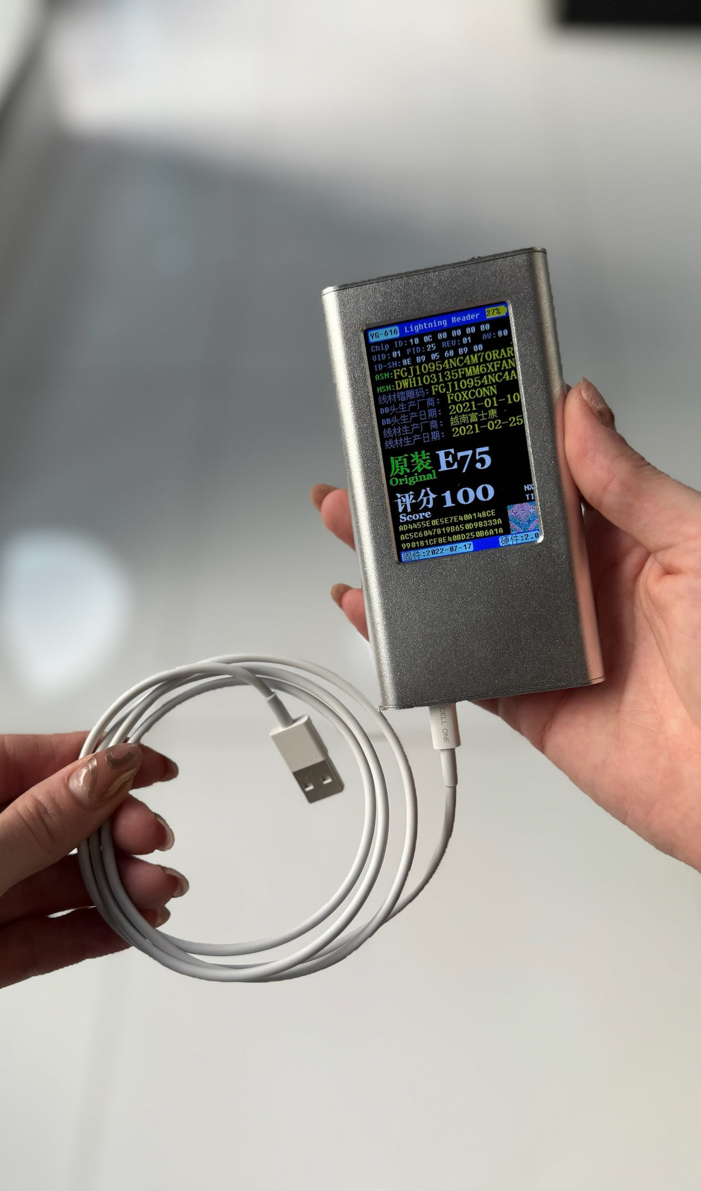 CABLE LIGHTNING A USB ORIGINAL CELL ONE