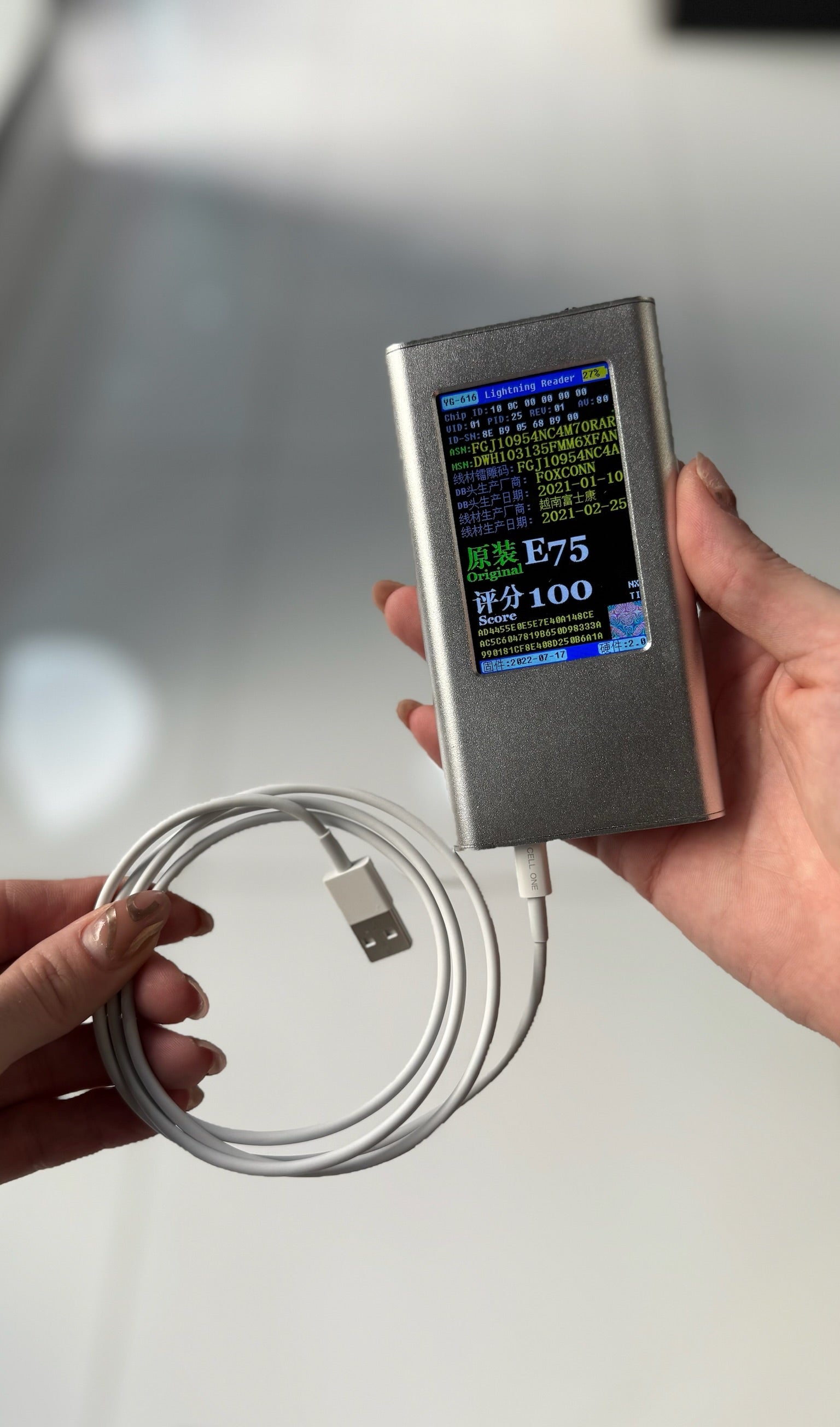 CABLE LIGHTNING A USB ORIGINAL CELL ONE