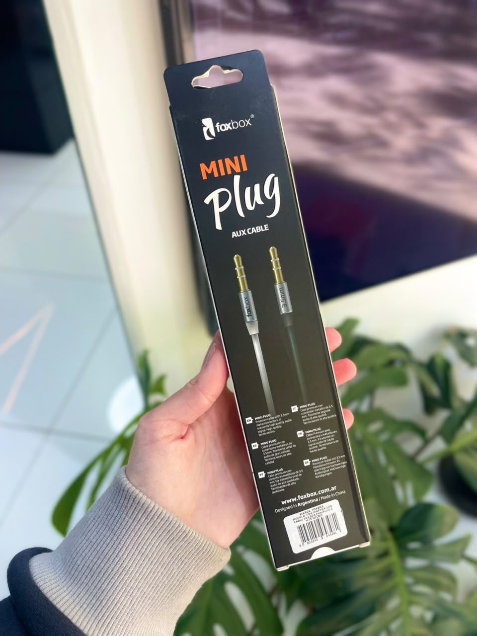 Cable de audio Auxiliar FOXBOX 2M
