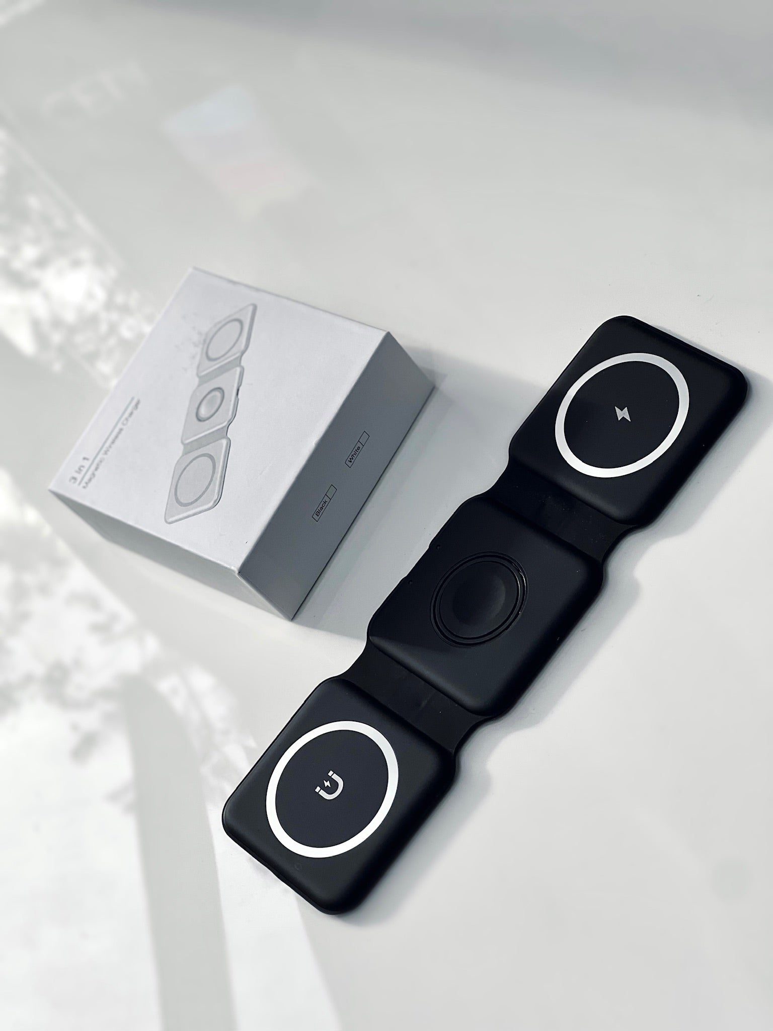 CARGADOR WIRELESS CHARGER INALAMBRICO 3 EN 1 MAGNETIC