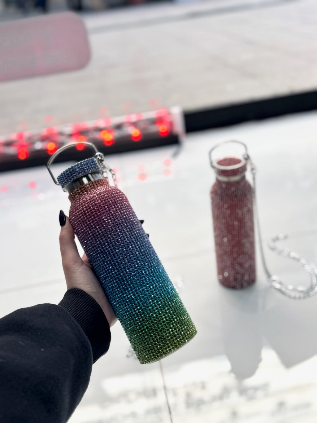 BOTELLA METALICA CON STRASS