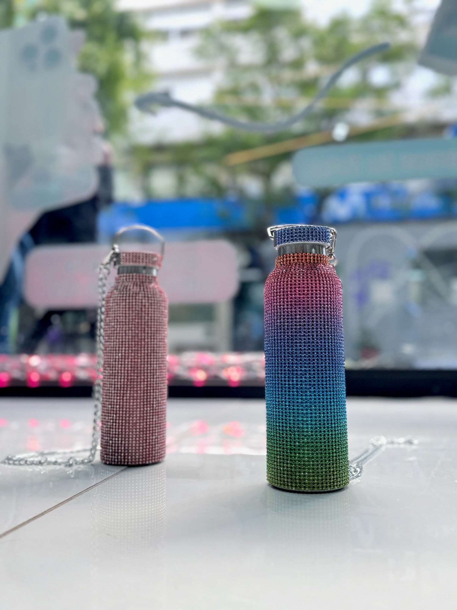 BOTELLA METALICA CON STRASS