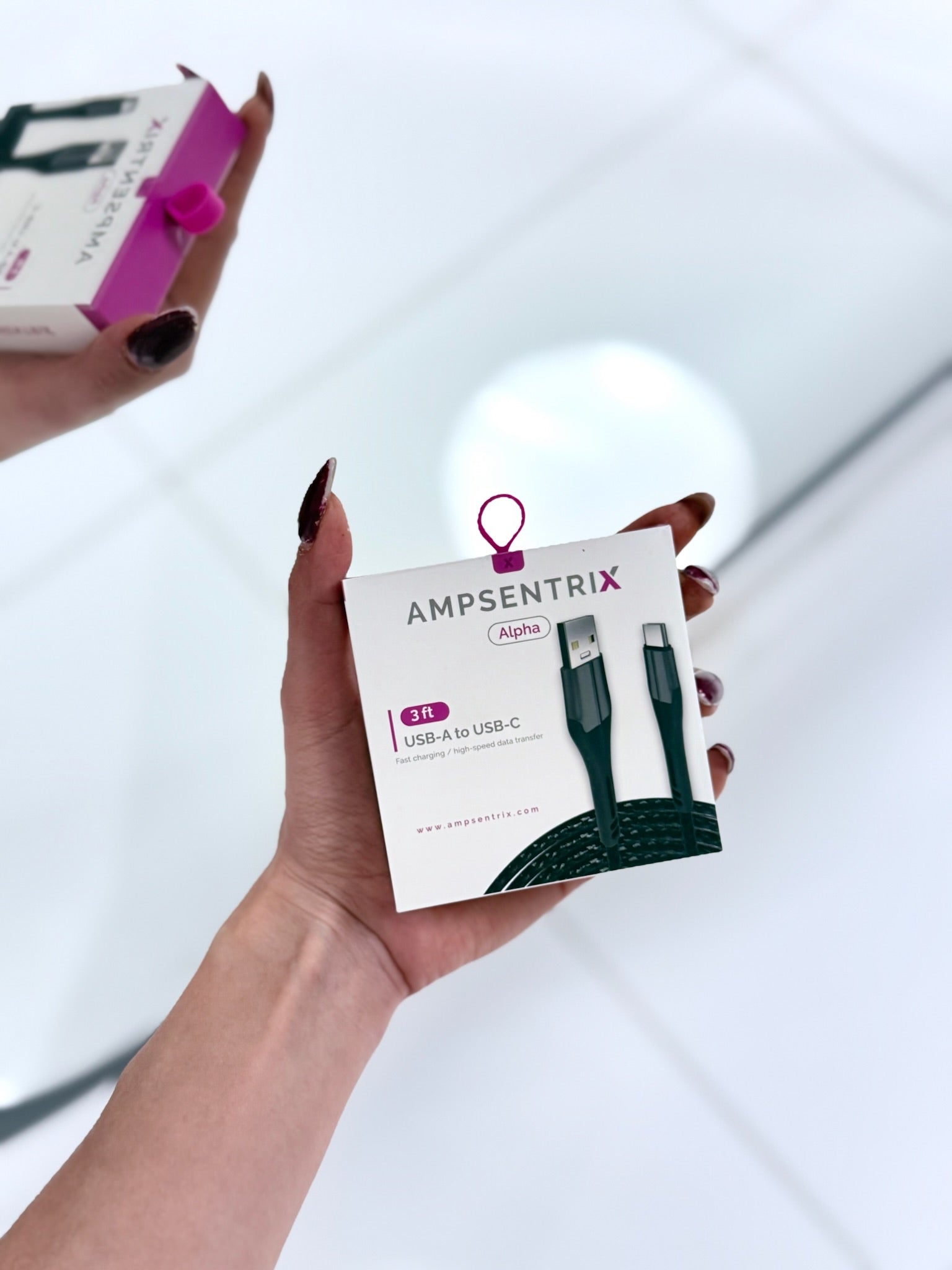 CABLE AMPSENTRIX ALPHA USB A - TIPO C 1MTS