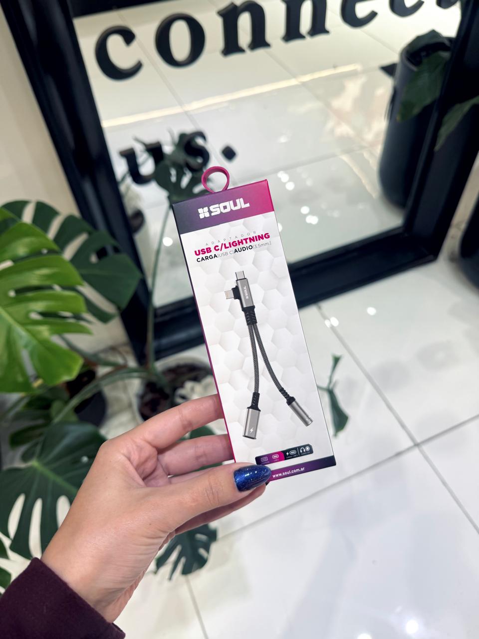 Adaptador SOUL USB-C / Lightning a USB-C + Jack 3.5