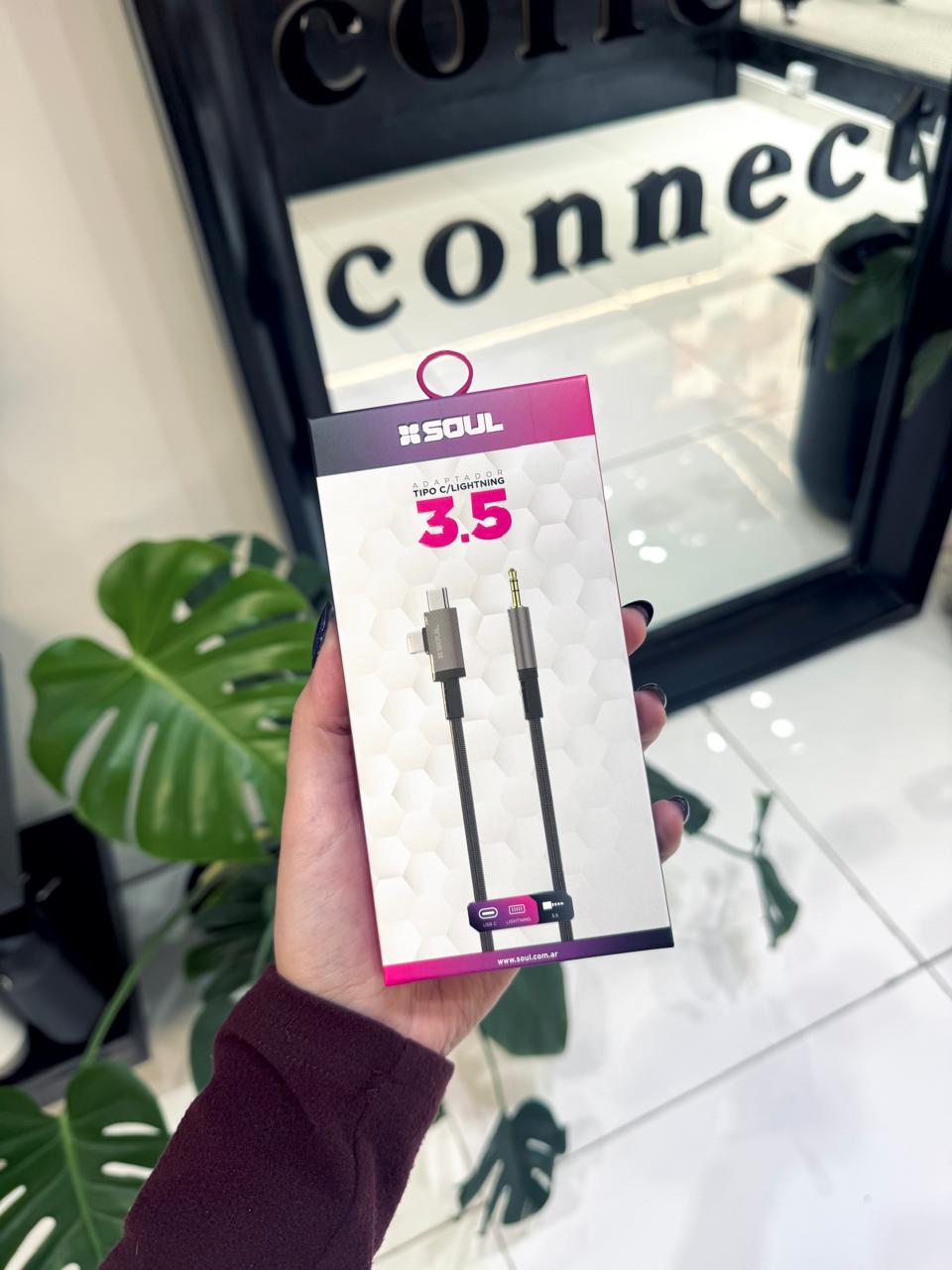 Adaptador SOUL USB-C / Lightning a Jack 3.5