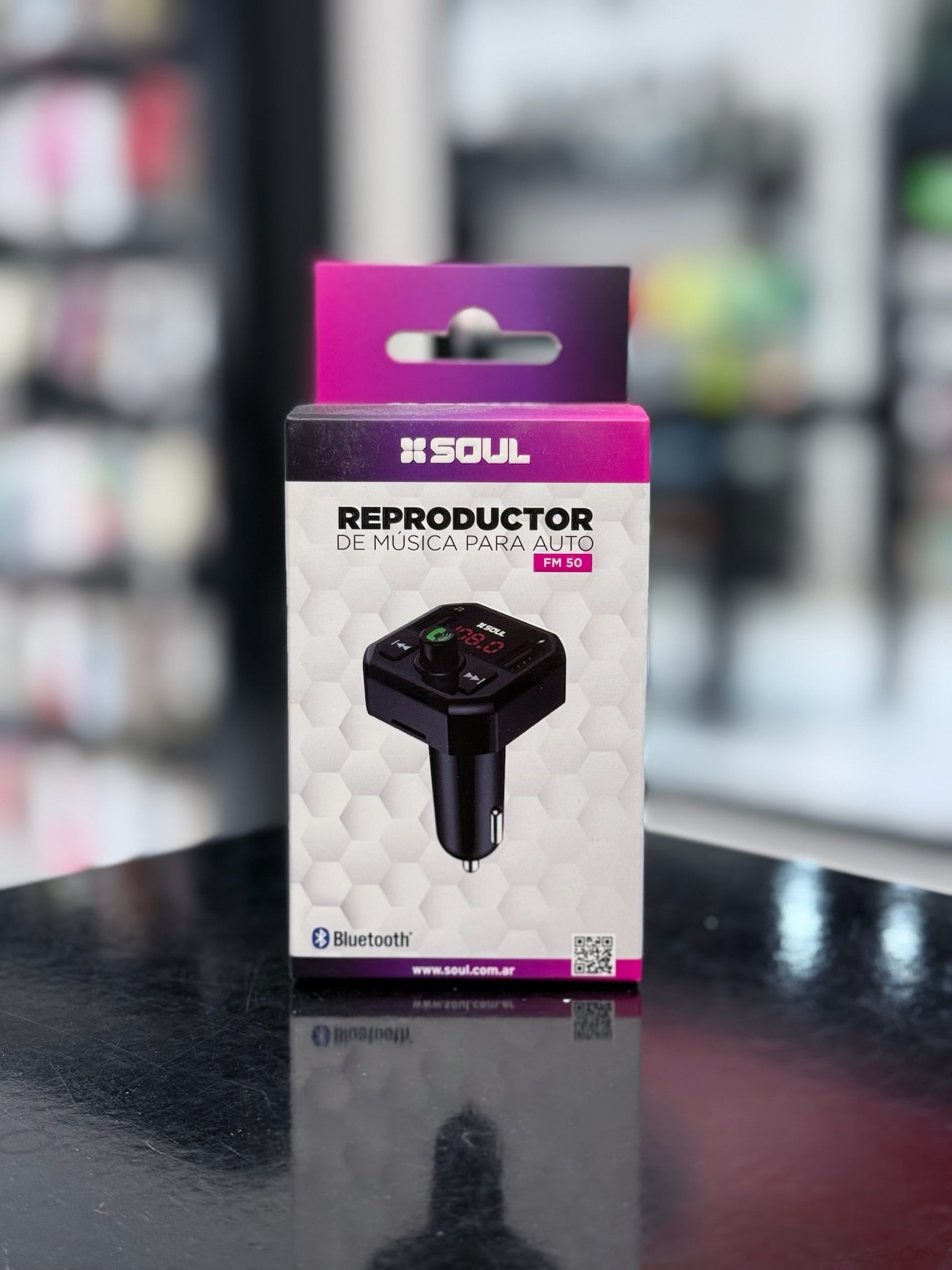 CARGADOR Y REPRODUCTOR DE MUSICA PARA AUTO SOUL FM50