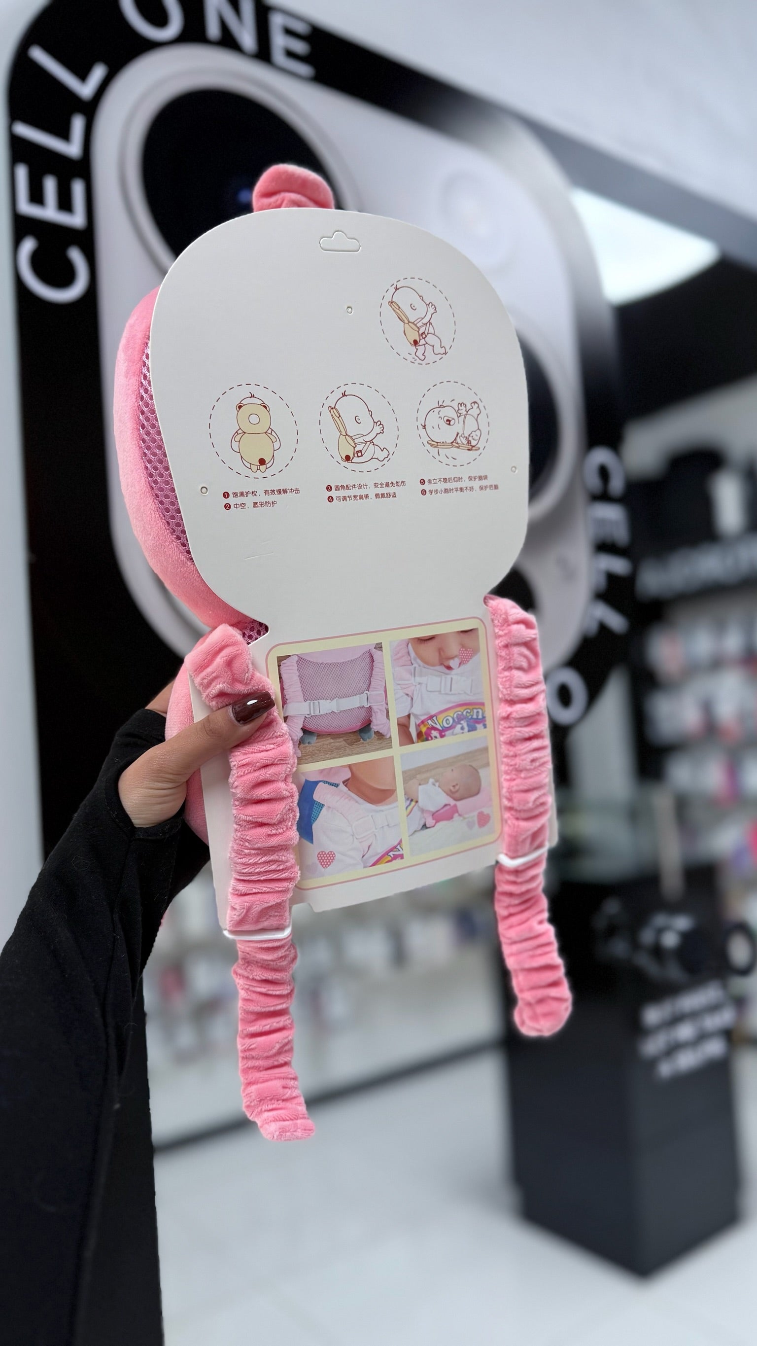 MOCHILA ANTI GOLPES NIÑO OSITO ROSA