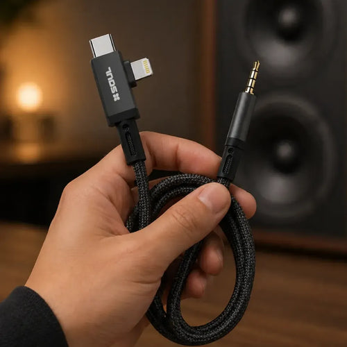 Adaptador SOUL USB-C / Lightning a Jack 3.5
