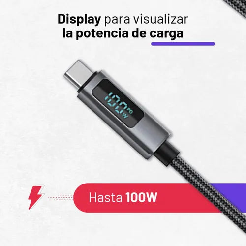 Cable Foxbox Energy Pixel Tipo C a Tipo C 2m 100W