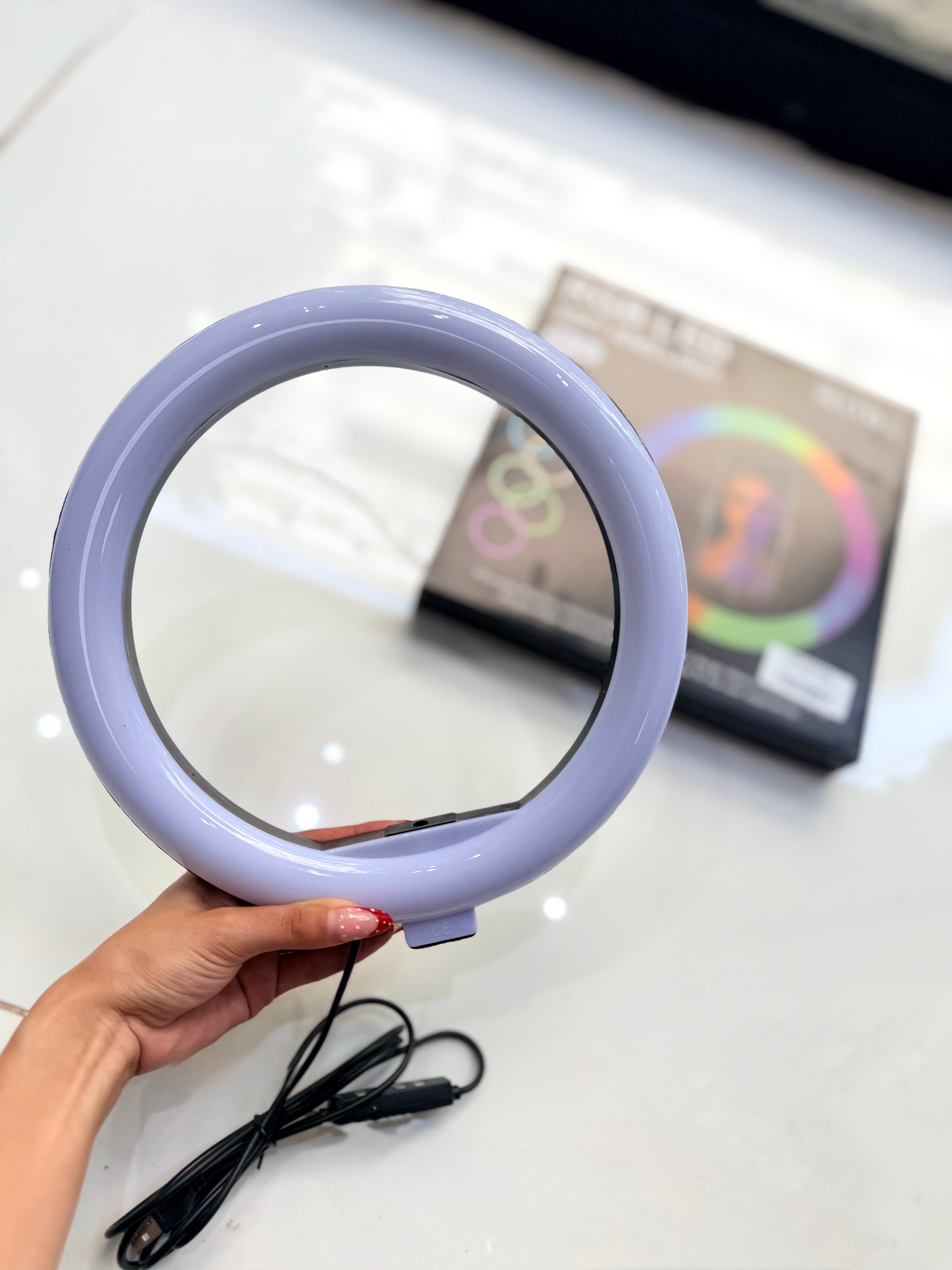 ARO DE LUZ RGB MJ26 CON TRIPODE 2.10MTS