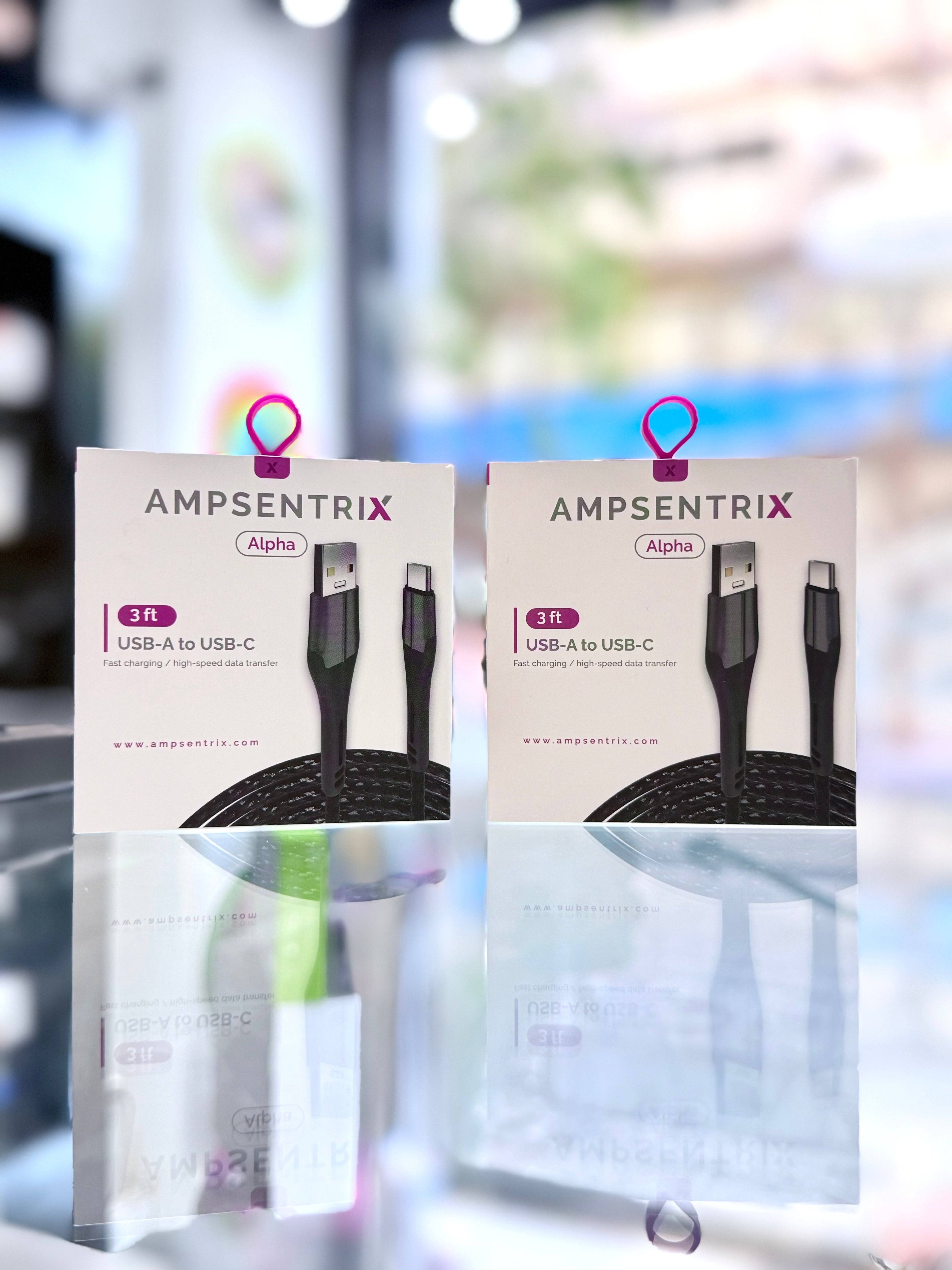 CABLE AMPSENTRIX ALPHA USB A - TIPO C 1MTS