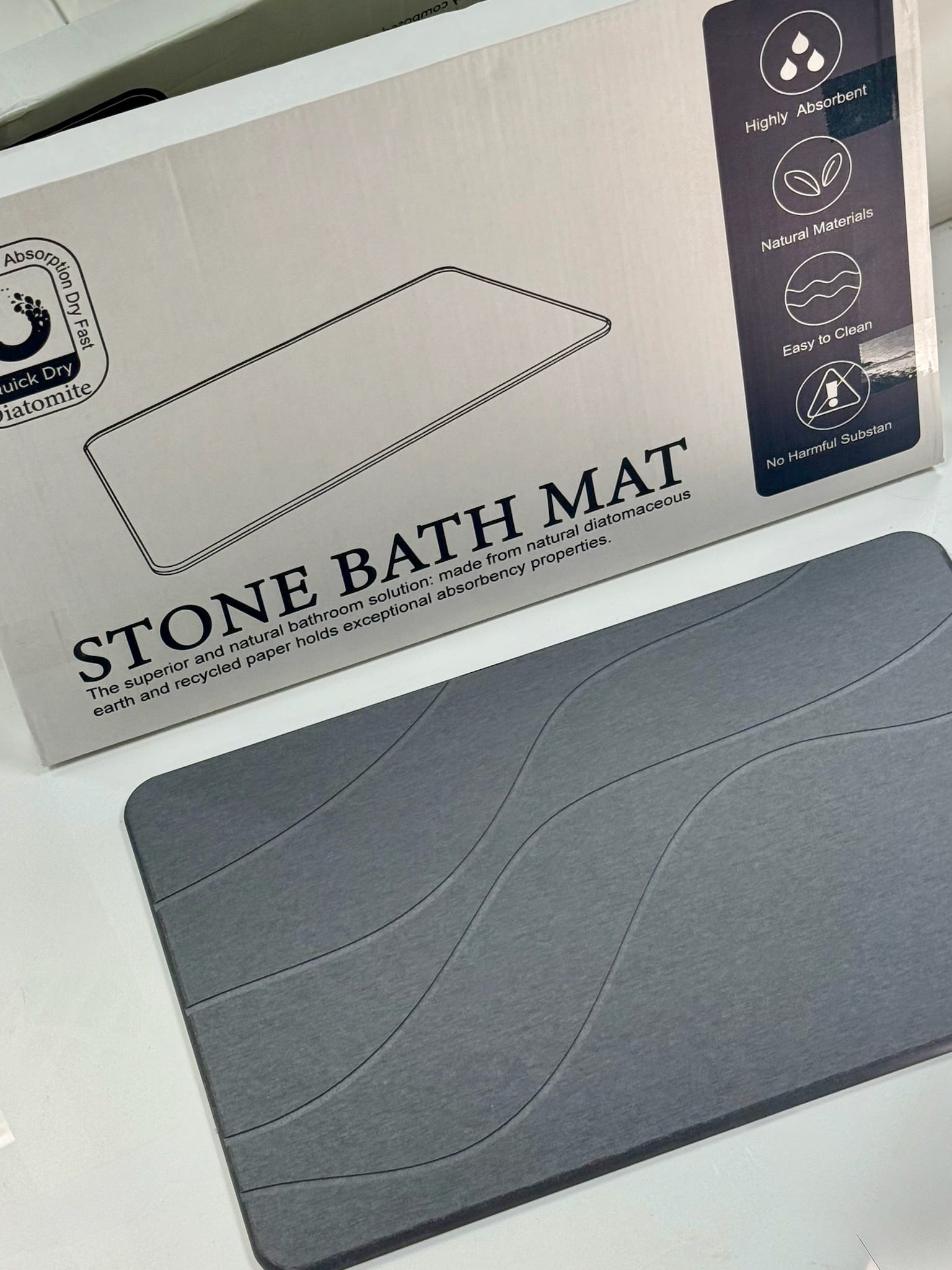 ALFOMBRA TIPO PIEDRA SECADO RAPIDO