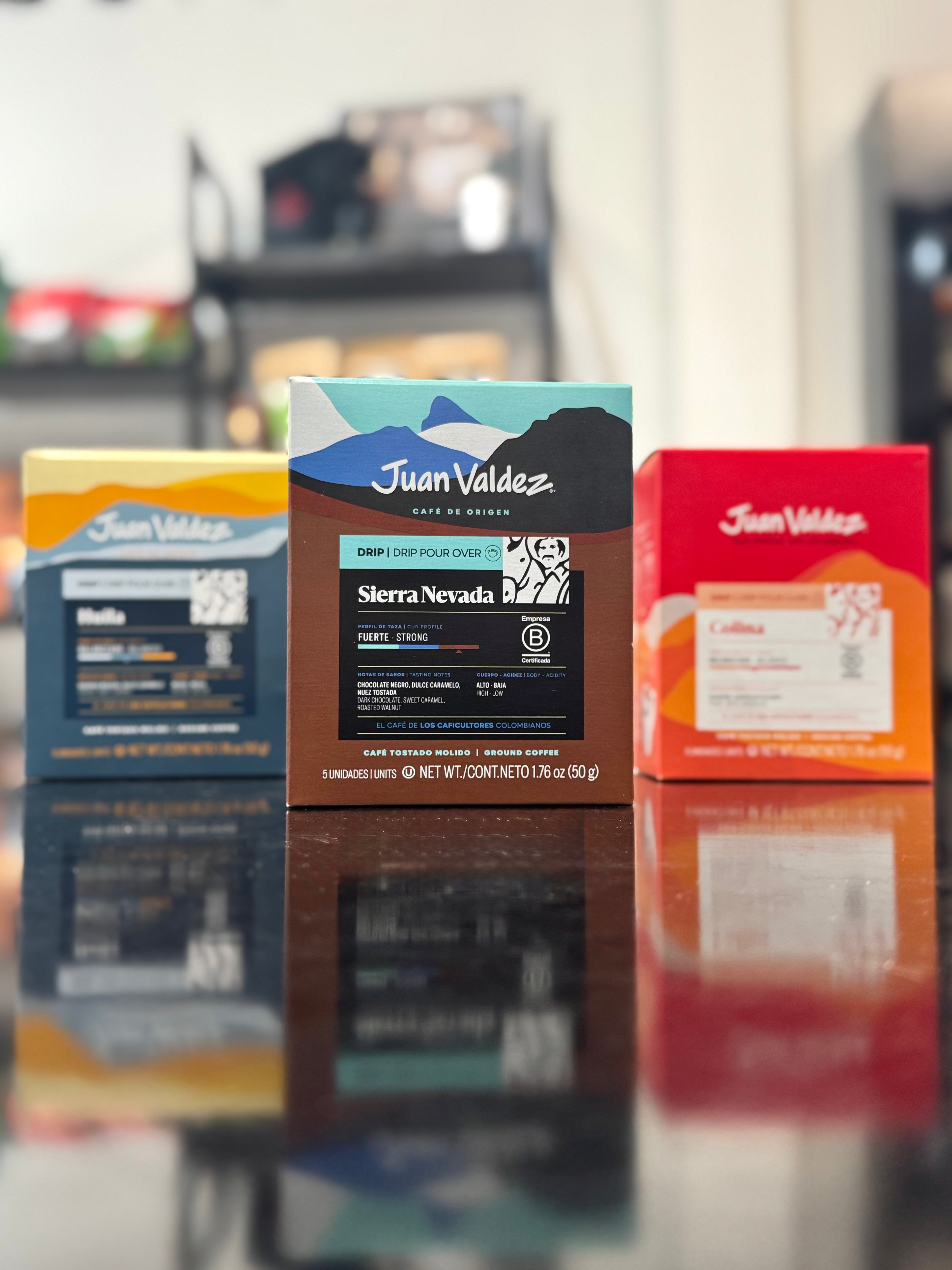 CAFE DRIPS SIERRA NEVADA CAJA x5 JUAN VALDEZ