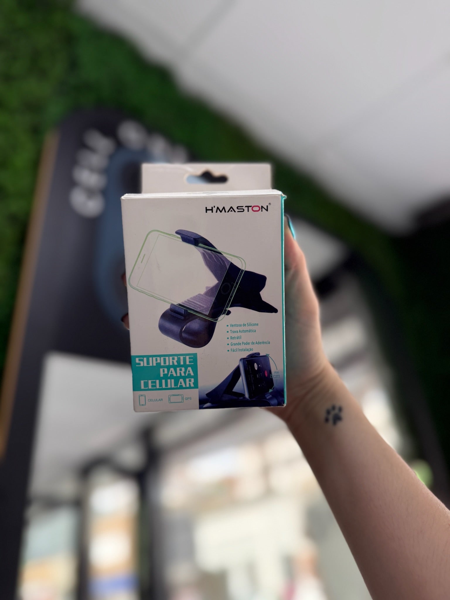 SOPORTE DE CELULAR O GPS PARA VOLANTE DE AUTO HMASTON CJ-304