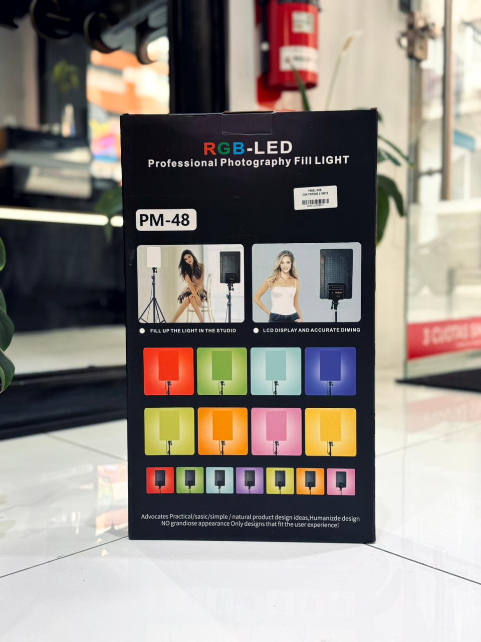 PANEL RGB LED PROFESIONAL PM-48 (INCLUYE TRIPODE DE 2MTS)