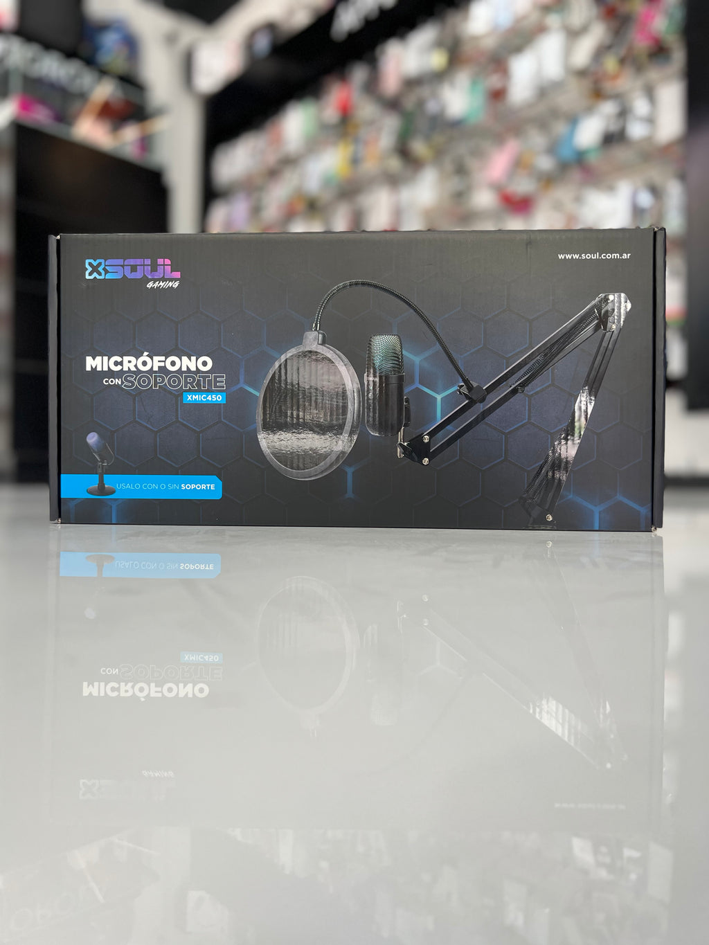 MICROFONO CON SOPORTE SOUL XMIC 450
