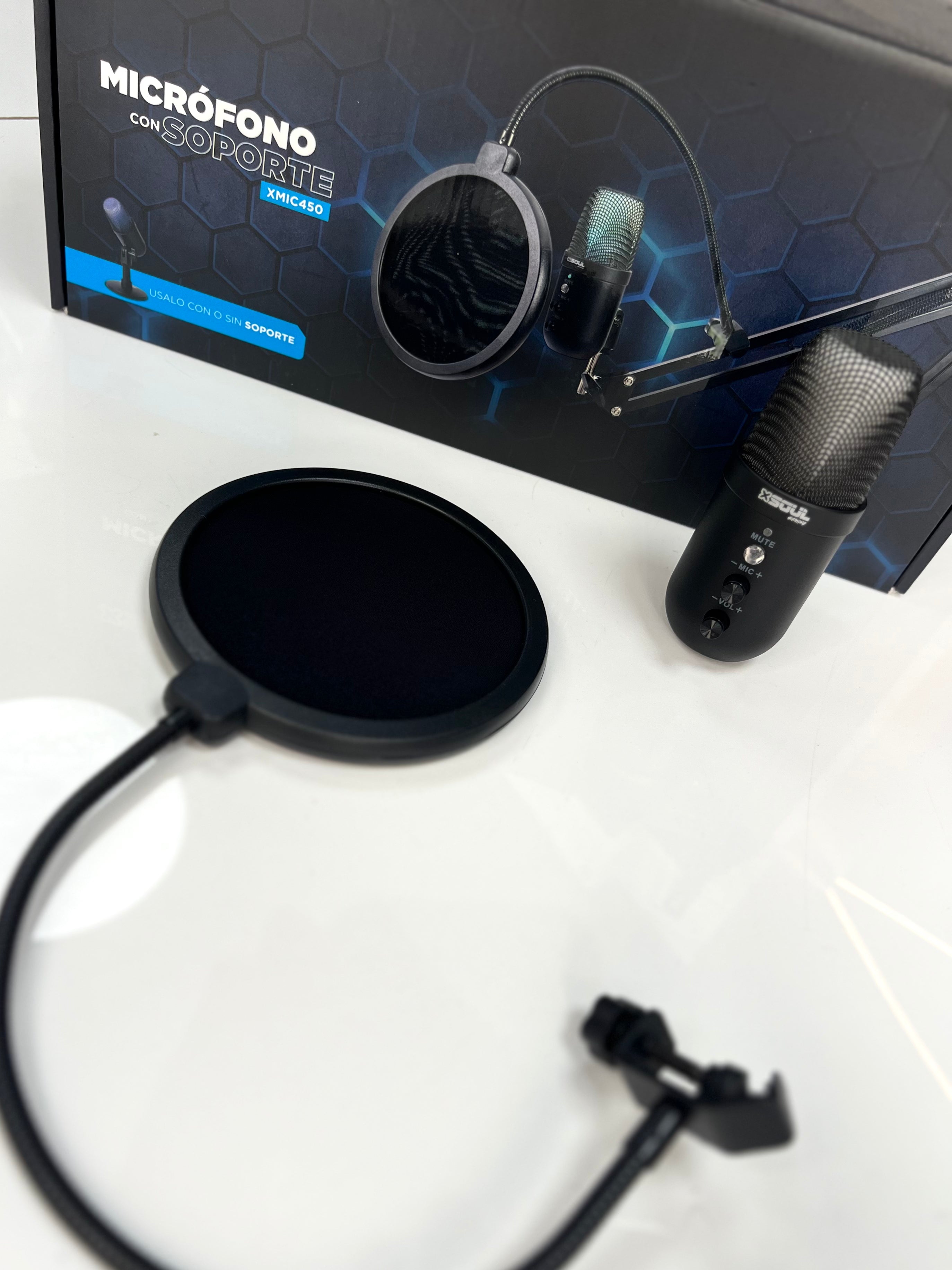 MICROFONO CON SOPORTE SOUL XMIC 450
