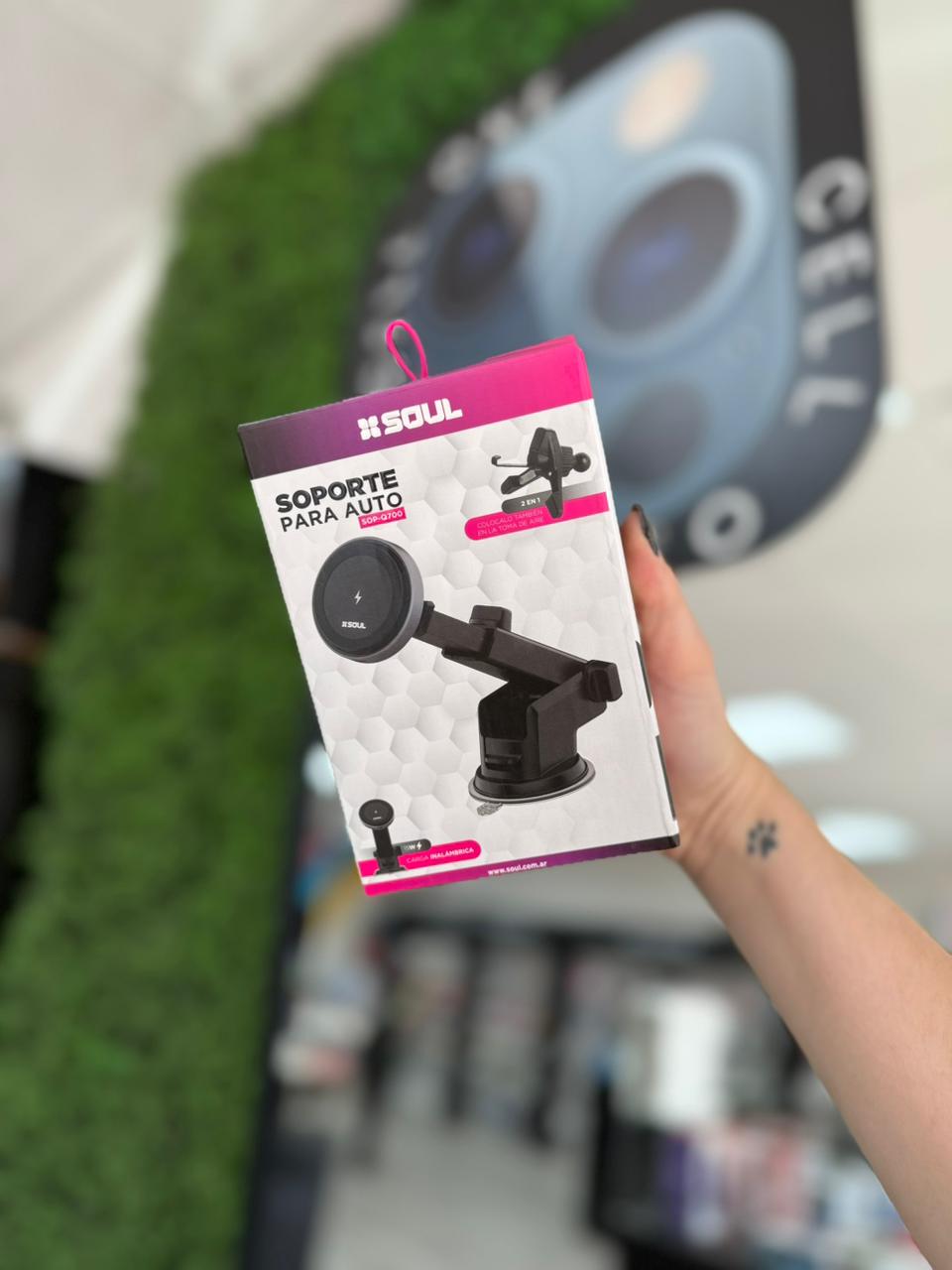 SOPORTE PARA AUTO Q700 2 EN 1