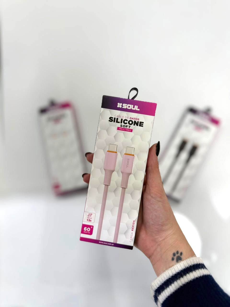 CABLE SILICONA SOUL TIPO C - C 1.5MTS