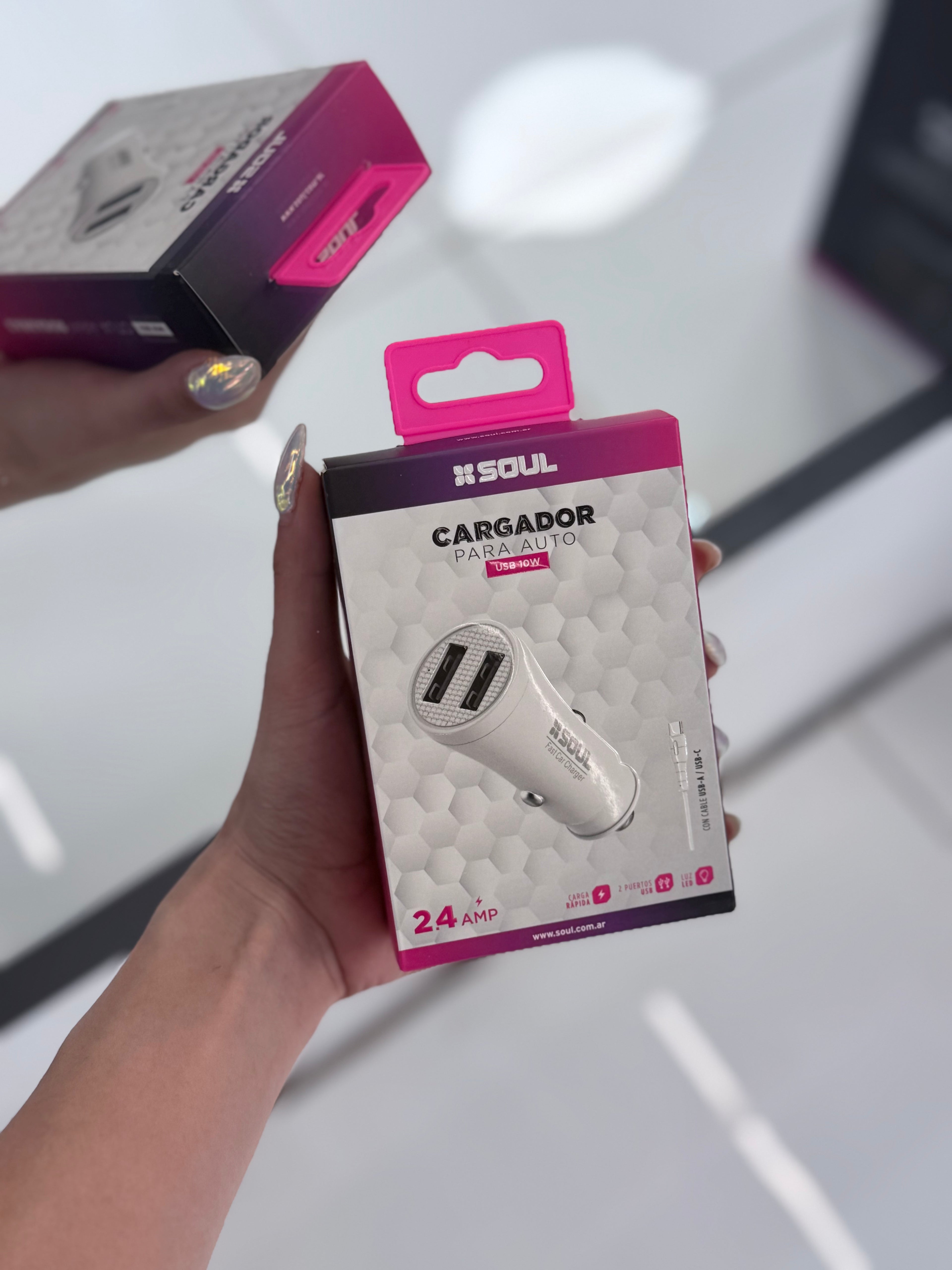 CARGADOR DE AUTO SOUL CON CABLE 10W 2.4