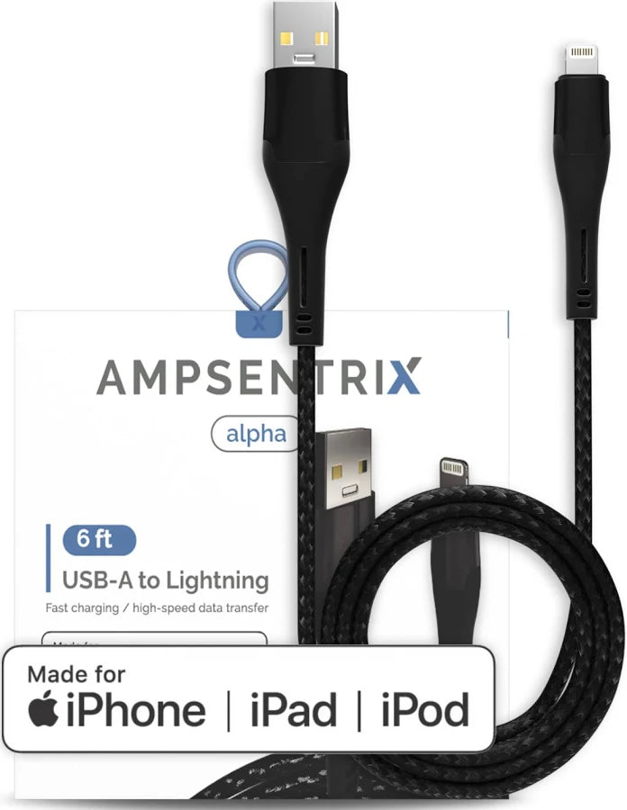 CABLE AMPSENTRIX MATRIX USB A - LIGHTNING 1MTS