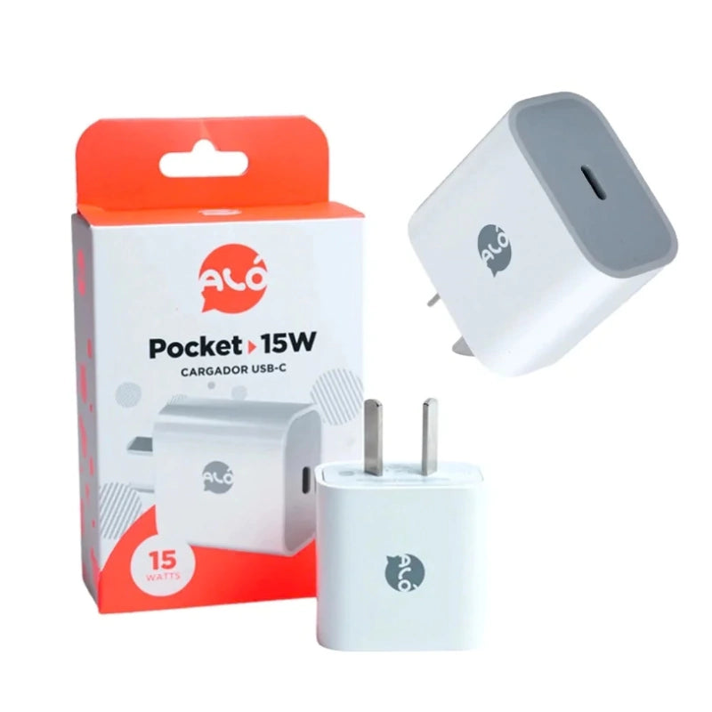 Cargador ALO Pocket 15W USB-C Blanco