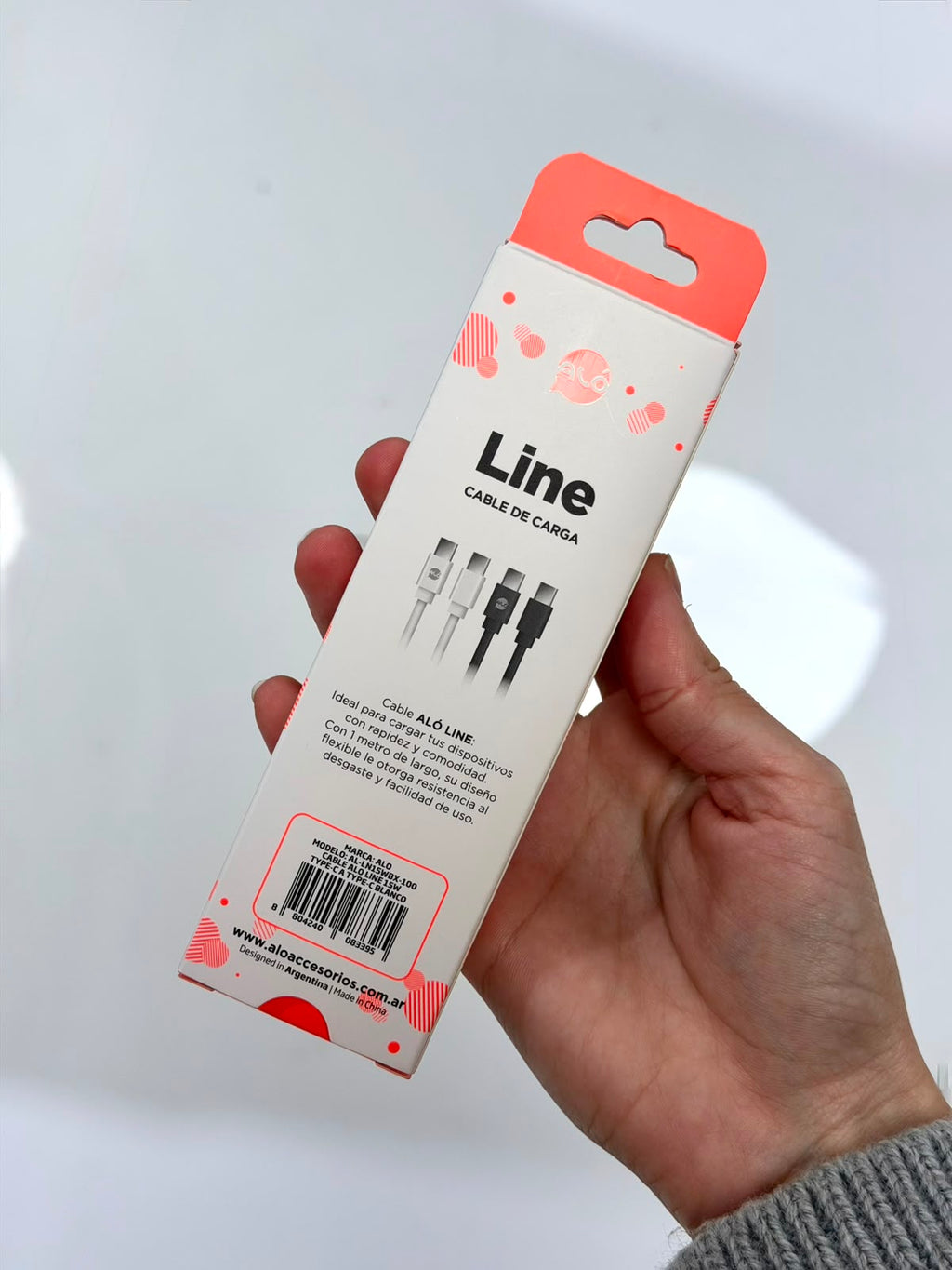 Cable Alo Line Doble USB-C 3A 1 Metro