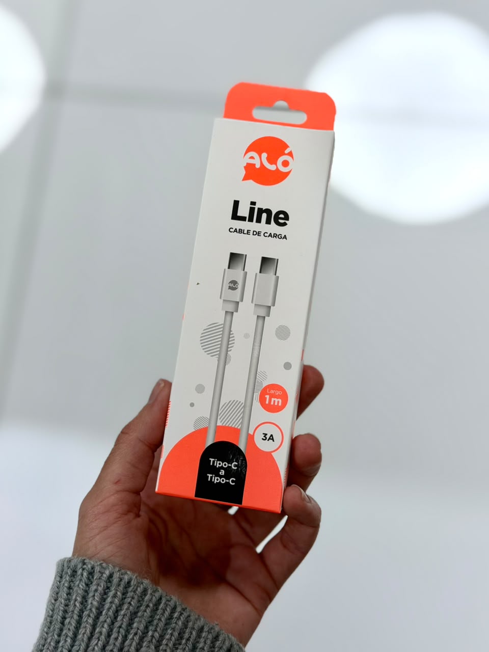 Cable Alo Line Doble USB-C 3A 1 Metro