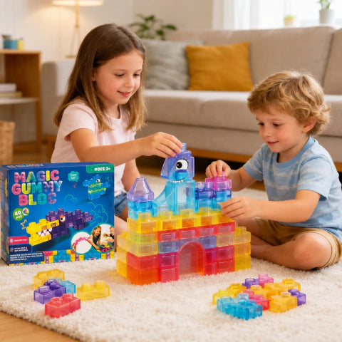 Bloques de Silicona para Niños - Juego Sensorial y Educativo, Reutilizables